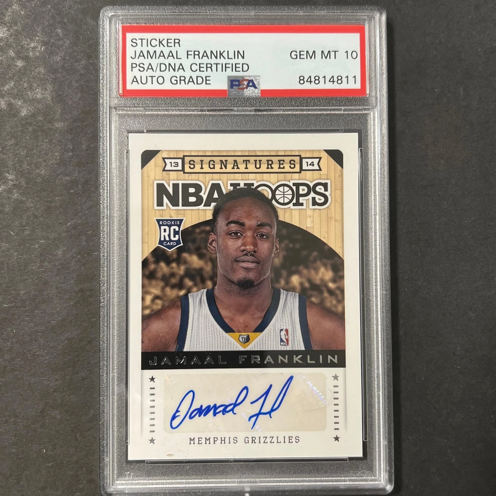 2013-14 Panini Brilliance #171 Jamaal Franklin Signed Card PSA Auto 10 Slabbed G