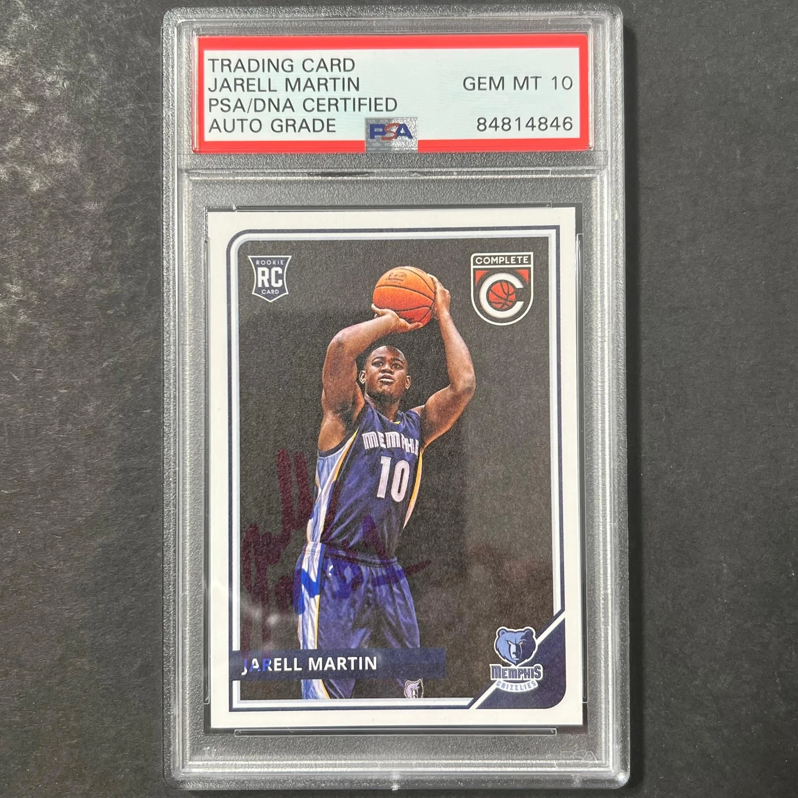 2015-16 Panini Complete #287 Jarell Martin Signed Card AUTO 10 PSA Slabbed RC Gr