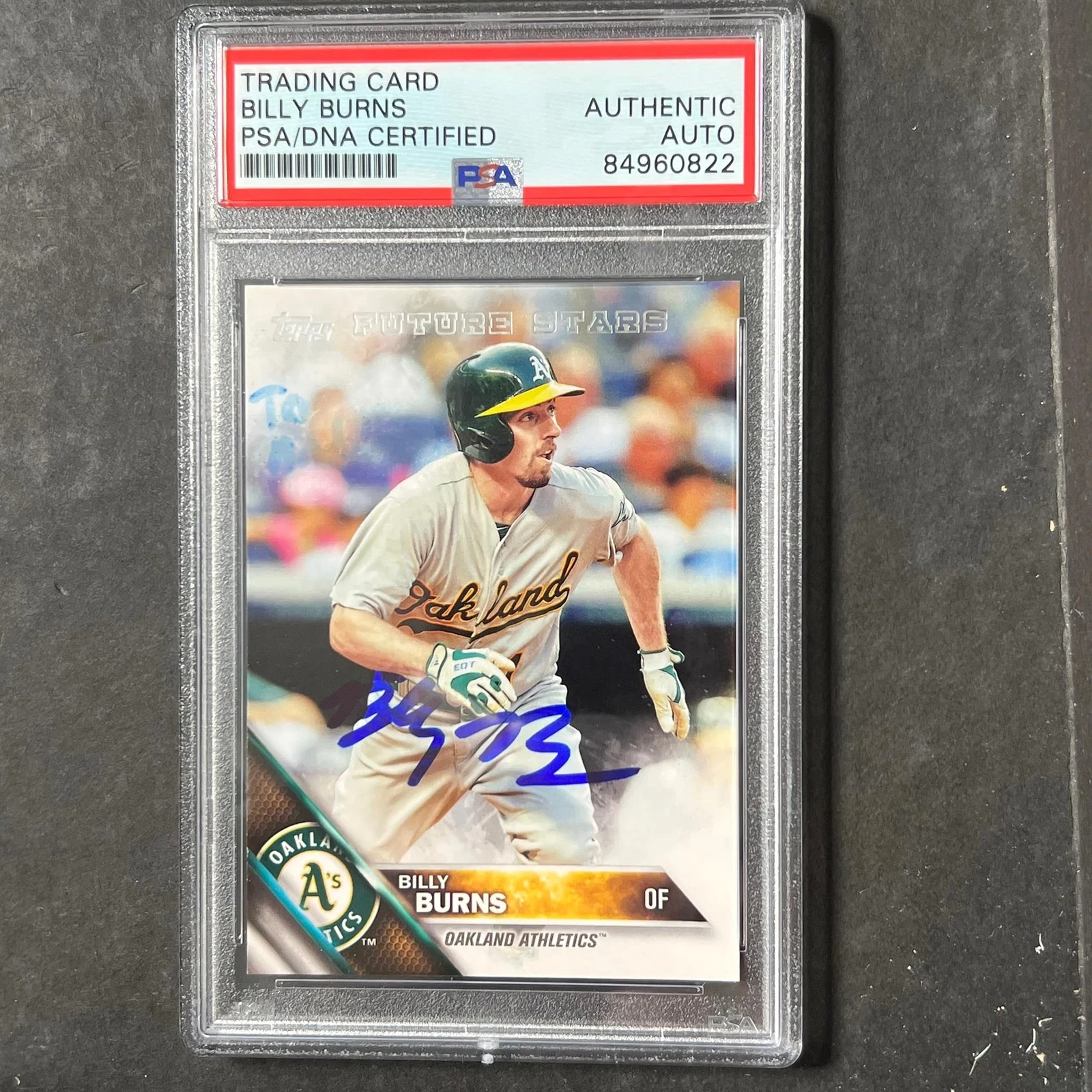 2016 Topps #224 Billy Burns Signed Card PSA Slabbed Auto A's