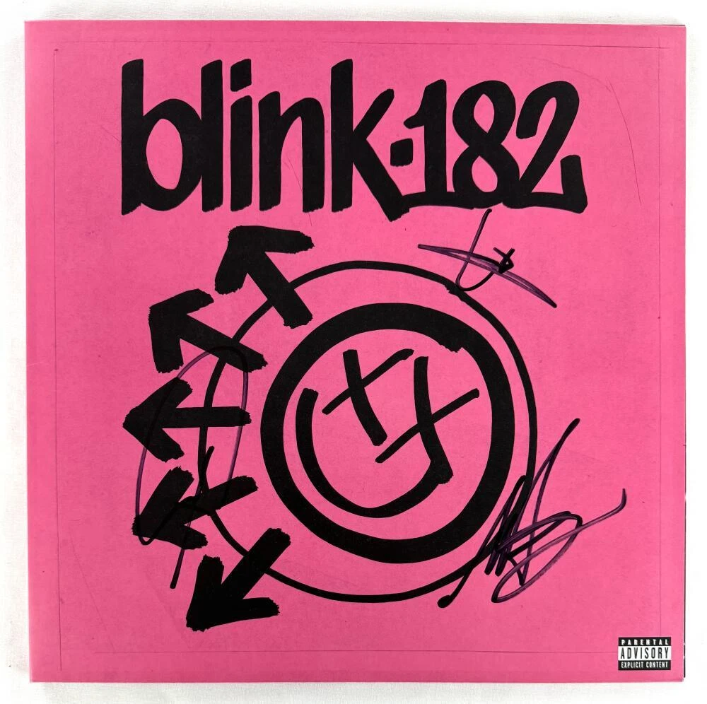 Blink-182 Full Band Signed Autograph Album Vinyl Record LP - Tom Travis Mark BAS