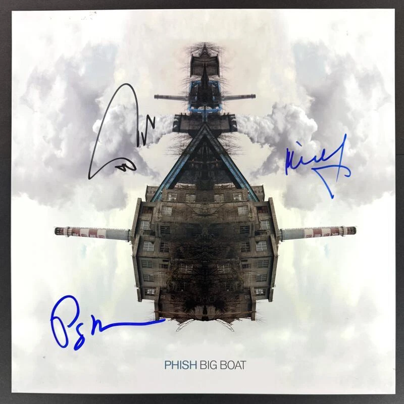 Phish Band x3 Signed Autograph 12x12 Big Boat Album LP Flat - Trey Mike & Page