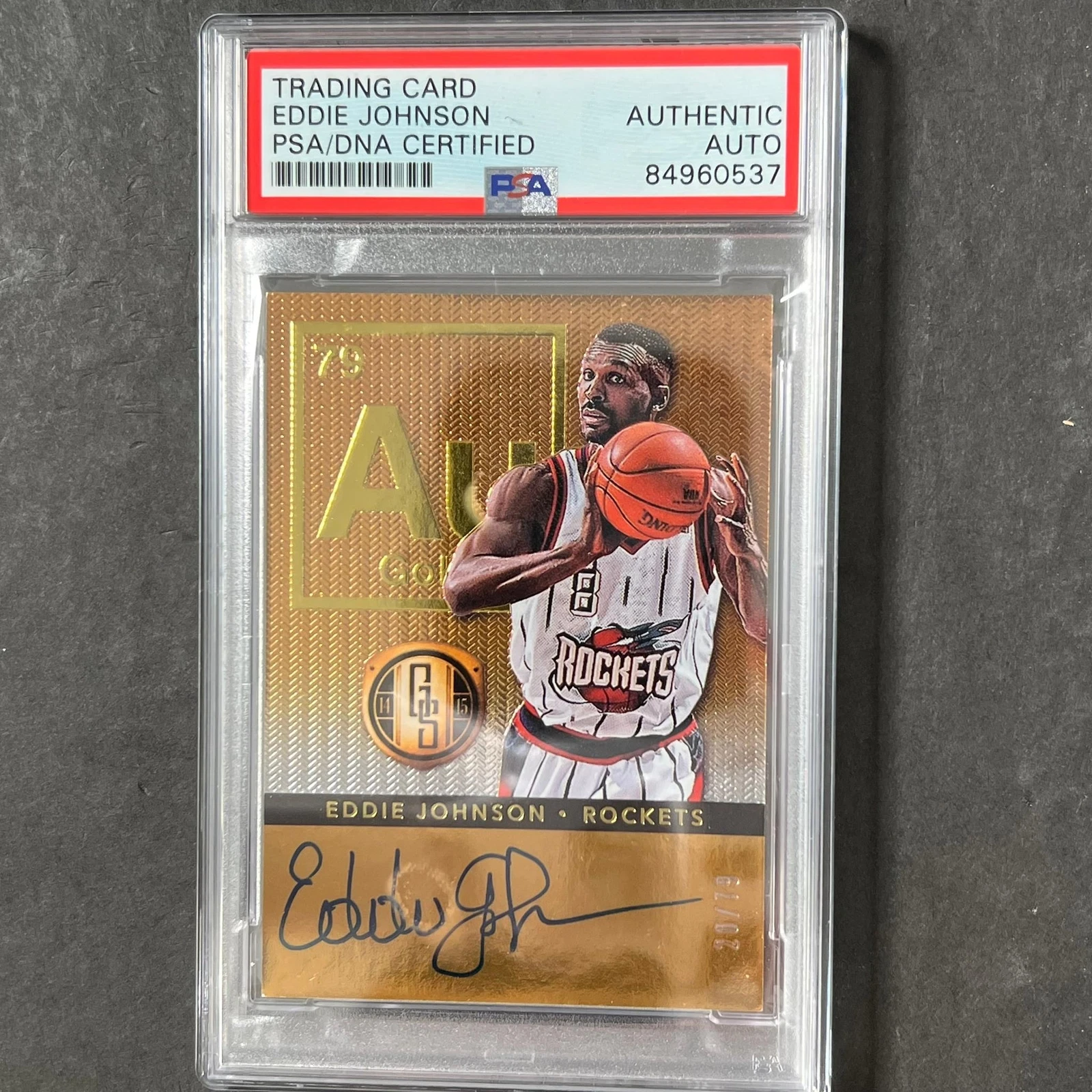 2014-15 Panini Gold Standard #52 Eddie Johnson Signed Card AUTO PSA/DNA Slabbed