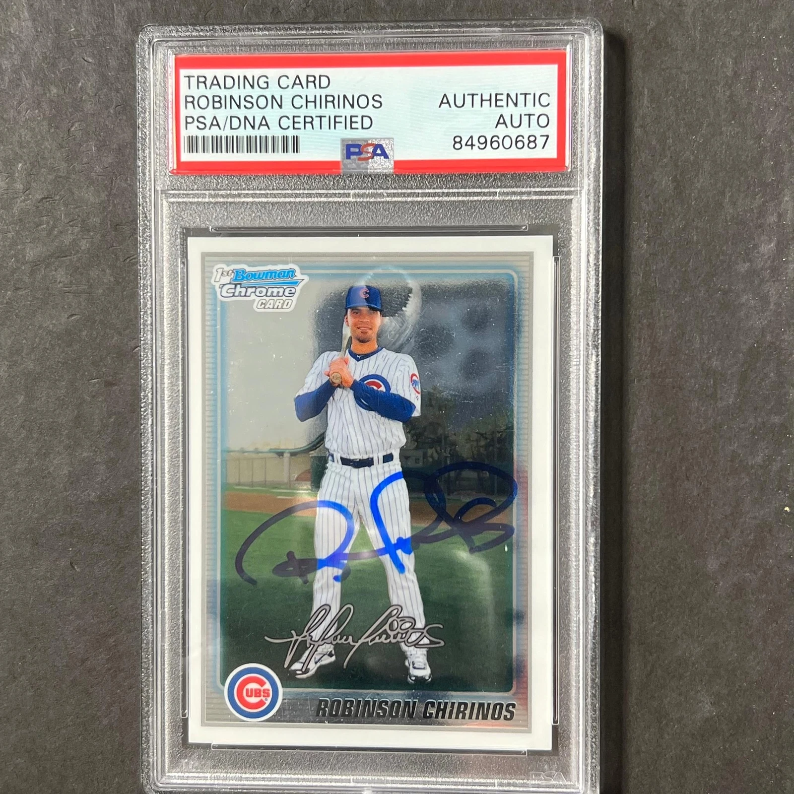 2010 First Bowman Chrome #BCP213 Robinson Chirinos Signed Card AUTO PSA Slabbed
