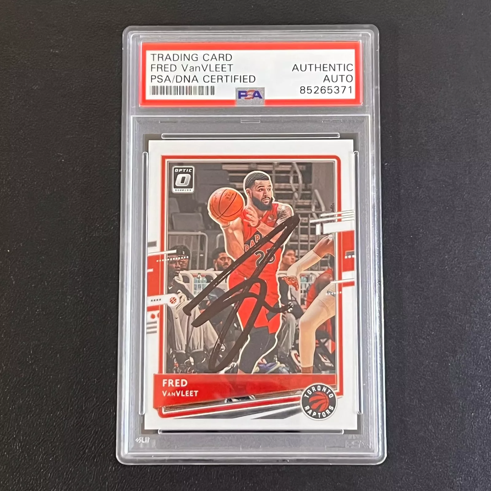 2020-21 Panini Donruss Optic #131 Fred VanVleet Signed Card AUTO PSA Slabbed Rap