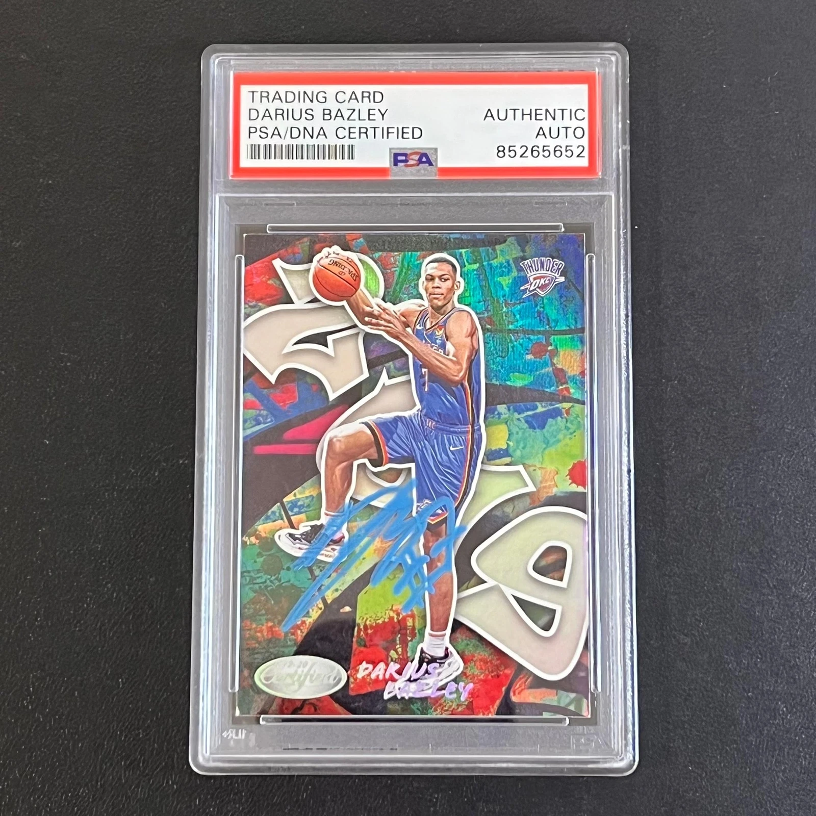 2019-20 Panini Certified #21 Darius Bazley Signed Card AUTO PSA Slabbed Thunder