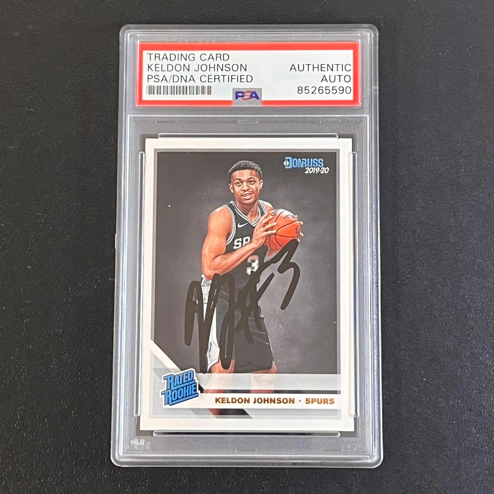 2019 Panini Donruss #227 Keldon Johnson Signed Card AUTO PSA Slabbed RC Spurs