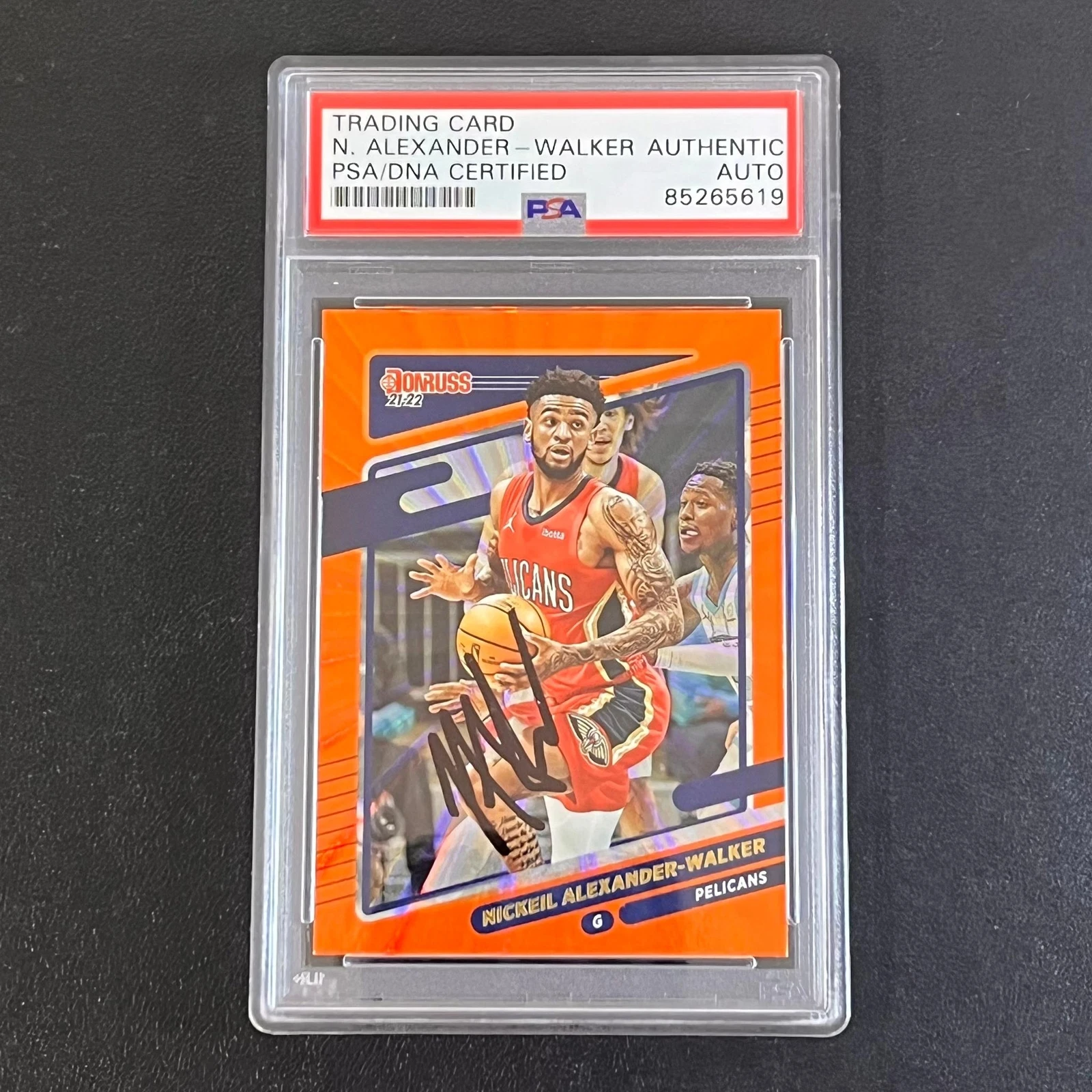 2021-22 Donruss Basketball #170 Nickeil Alexander-Walker Signed Card AUTO PSA Sl