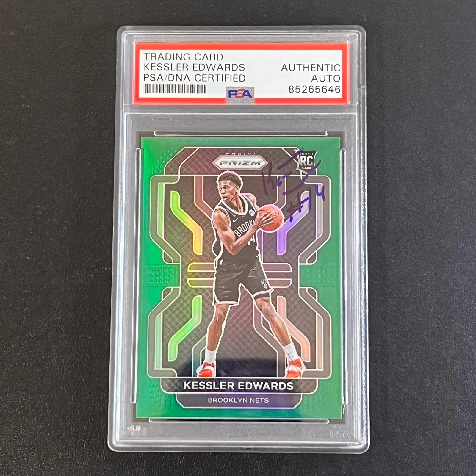 2021-22 Panini Prizm #284 Kessler Edwards AUTO Signed Card PSA/DNA Slabbed Nets