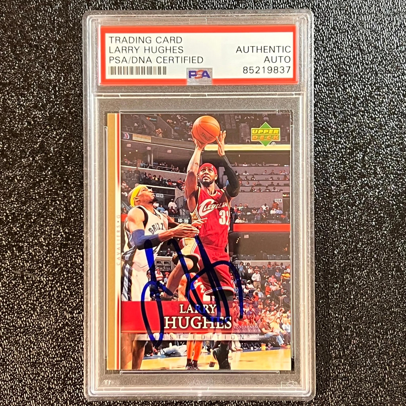 2007-08 Upper Deck #122 Larry Hughes Signed Card PSA Slabbed Cavaliers