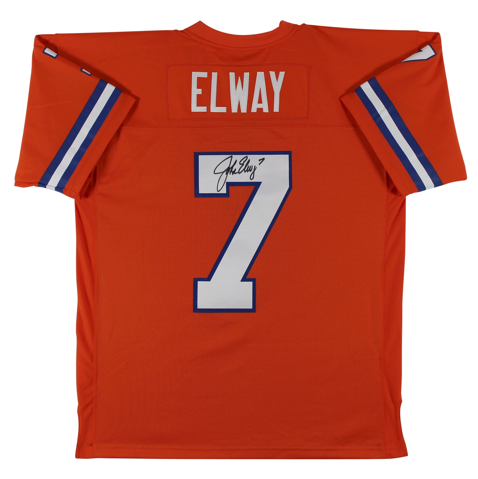Broncos John Elway Signed Orange 1990 TB Mitchell & Ness Jersey BAS Witnessed