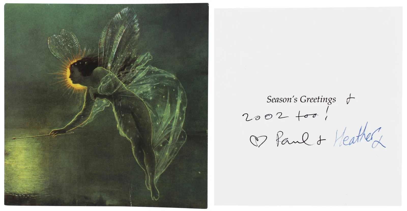 Paul McCartney & Heather Mills Authentic Signed Greeting Card BAS #AB76232