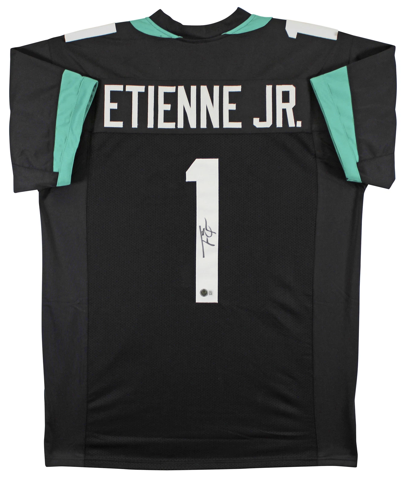 Travis Etienne Authentic Signed Black Pro Style Jersey Autographed BAS Witnessed