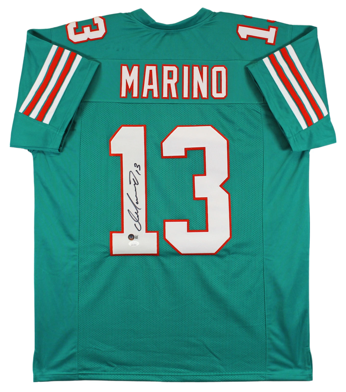 Dolphins Dan Marino Authentic Signed Teal Pro Style Jersey BAS #BE07386