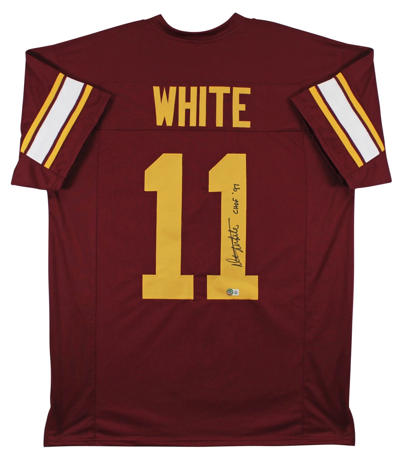 ASU DANNY WHITE “CHOF ’97” SIGNED MAROON PRO STYLE JERSEY BAS WITNESSED COLLECTIBLE MEMORABILIA