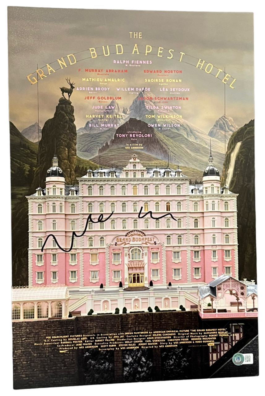 Wes Anderson Signed 12x18 Photo The Grand Budapest Hotel Autograph Beckett