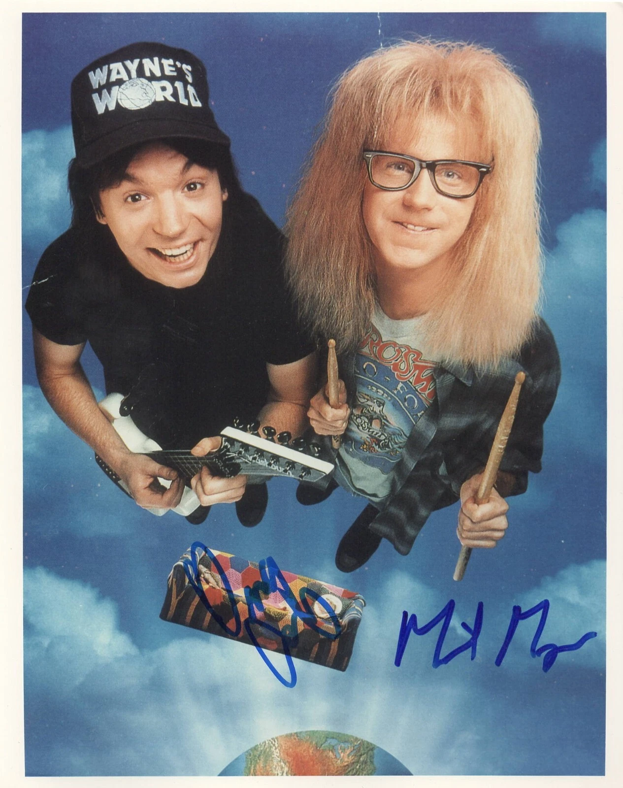 Mike Myers Dana Carvey Signed 8x10 Photo Wayne's World Autograph Beckett LOA