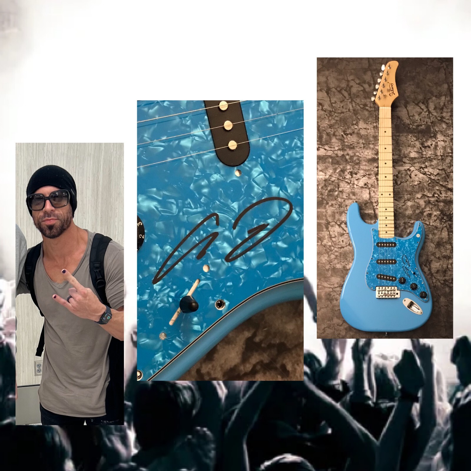 GFA Over You & It's Not Over * CHRIS DAUGHTRY * Signed Electric Guitar COA