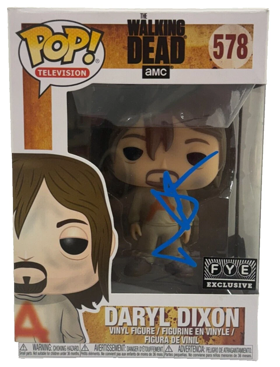 Norman Reedus Signed Funko Daryl Dixon 578 The Walking Dead Autograph Beckett