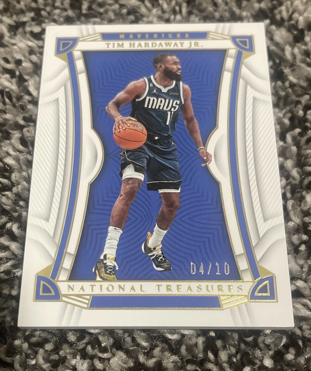 2022-23 PANINI NATIONAL TREASURES TIM HARDAWAY JR. GOLD /10 DALLAS MAVERICKS