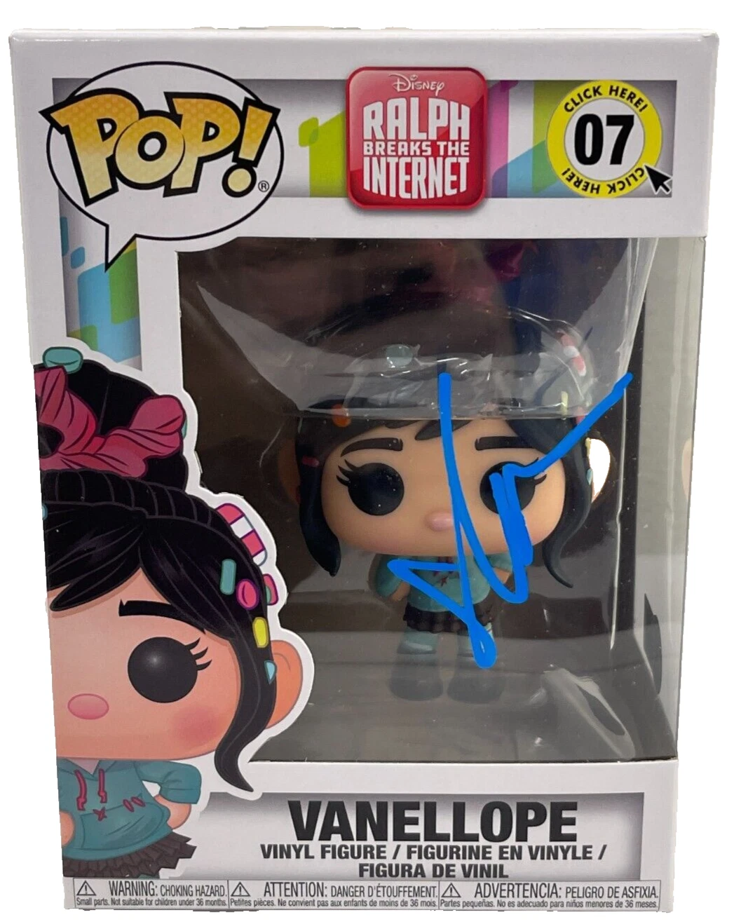 Sarah Silverman Signed Vanellope Funko Wreck it Ralph Autograph Beckett