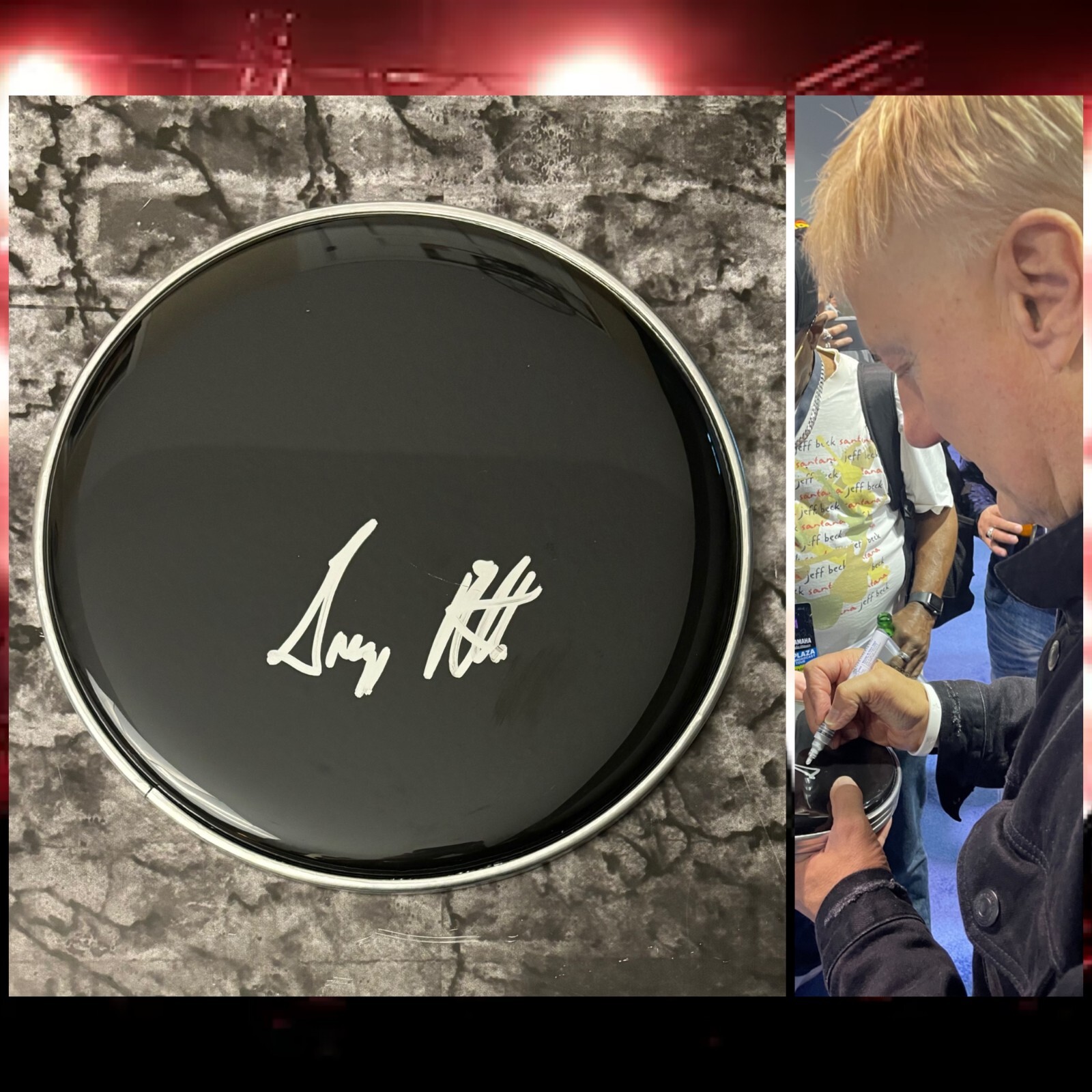 GFA David Lee Roth's Drummer * GREGG BISSONETTE * Signed 10