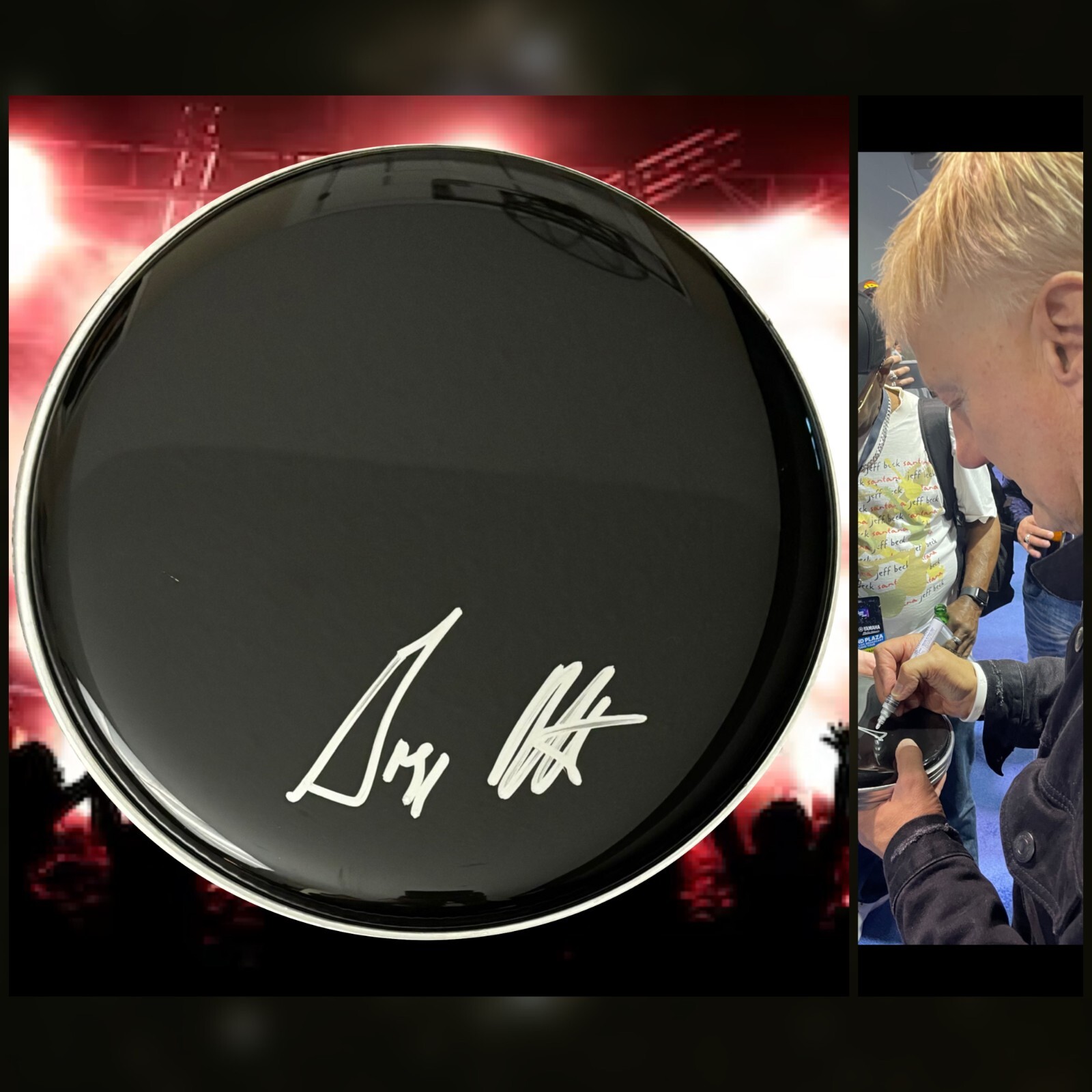 GFA David Lee Roth's Drummer * GREGG BISSONETTE * Signed 10