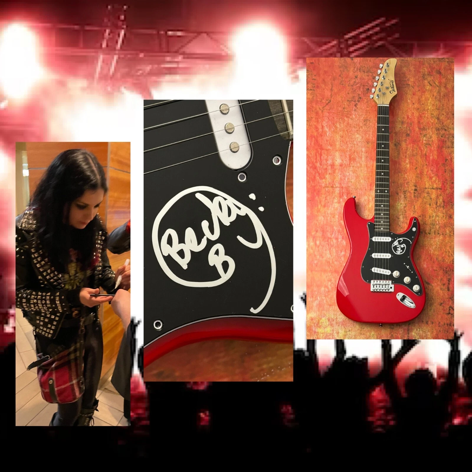 GFA Mercyful Fate Bassist * BECKY BALDWIN * Signed Electric Guitar PROOF COA