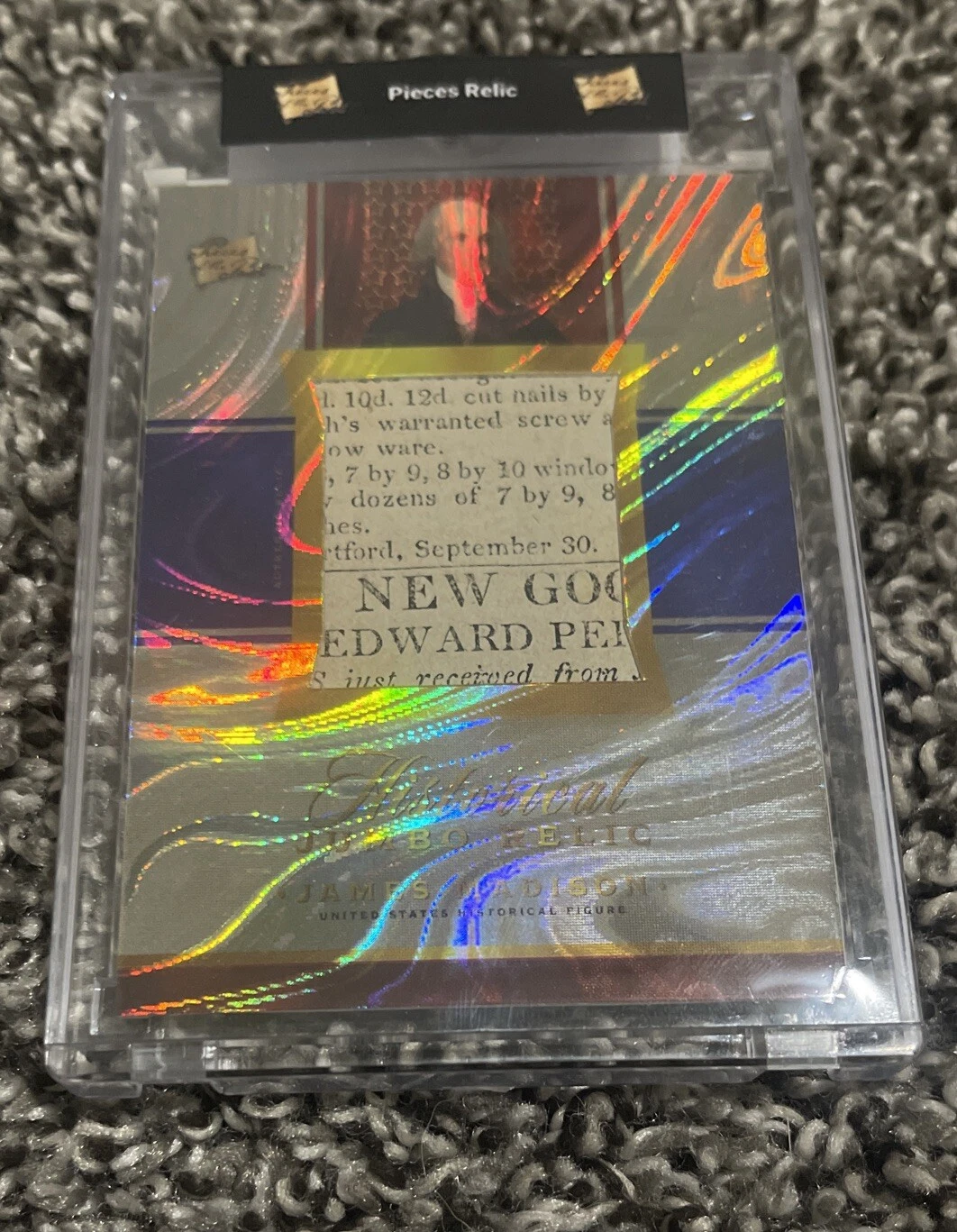 2022 Pieces Of The Past JAMES MADISON Historical Relic 1/1 One Of One!!