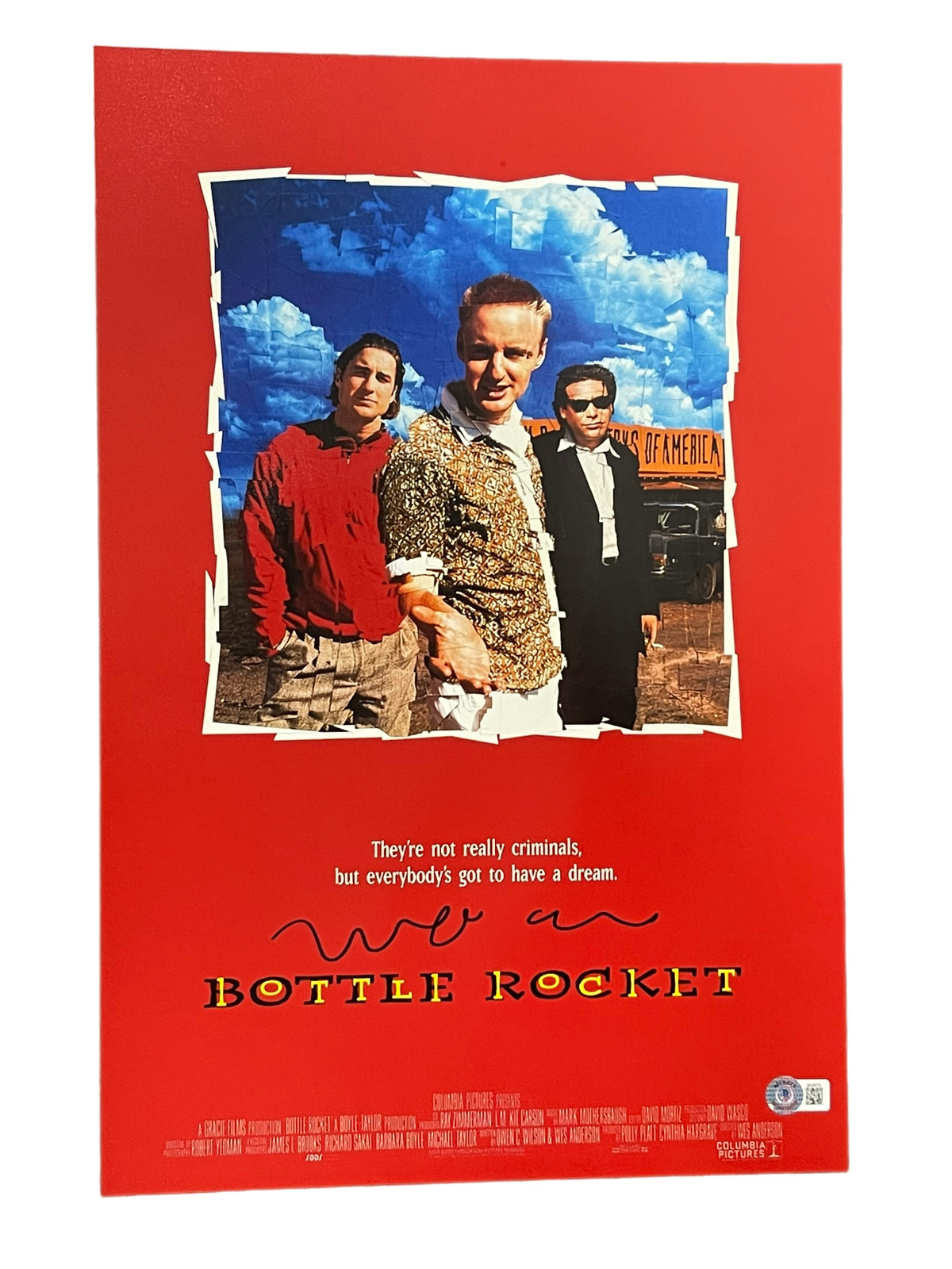 Wes Anderson Signed 12x18 Photo Bottle Rocket Authentic Autograph Beckett