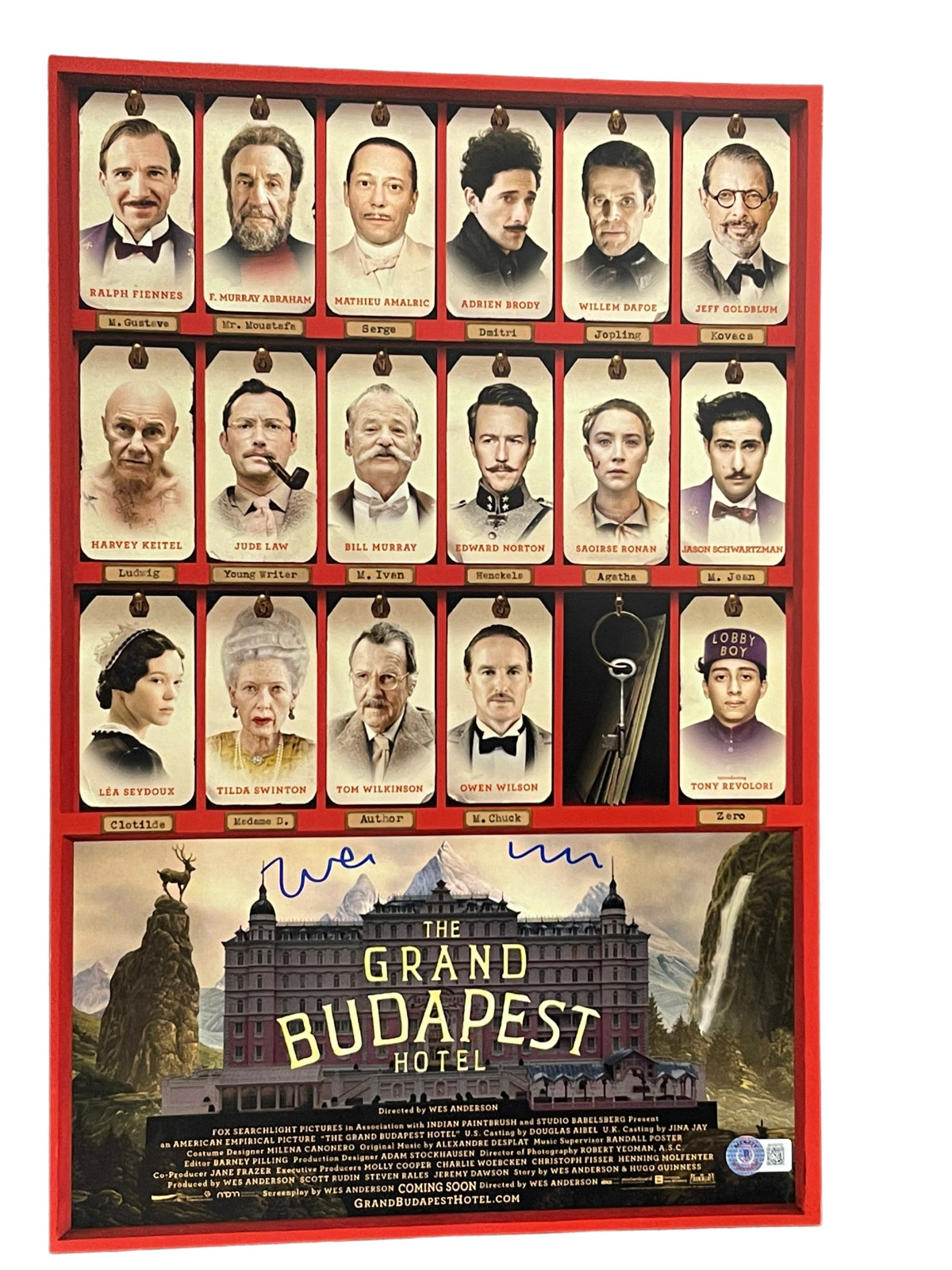 Wes Anderson Signed 12x18 Photo The Grand Budapest Hotel Autograph Beckett