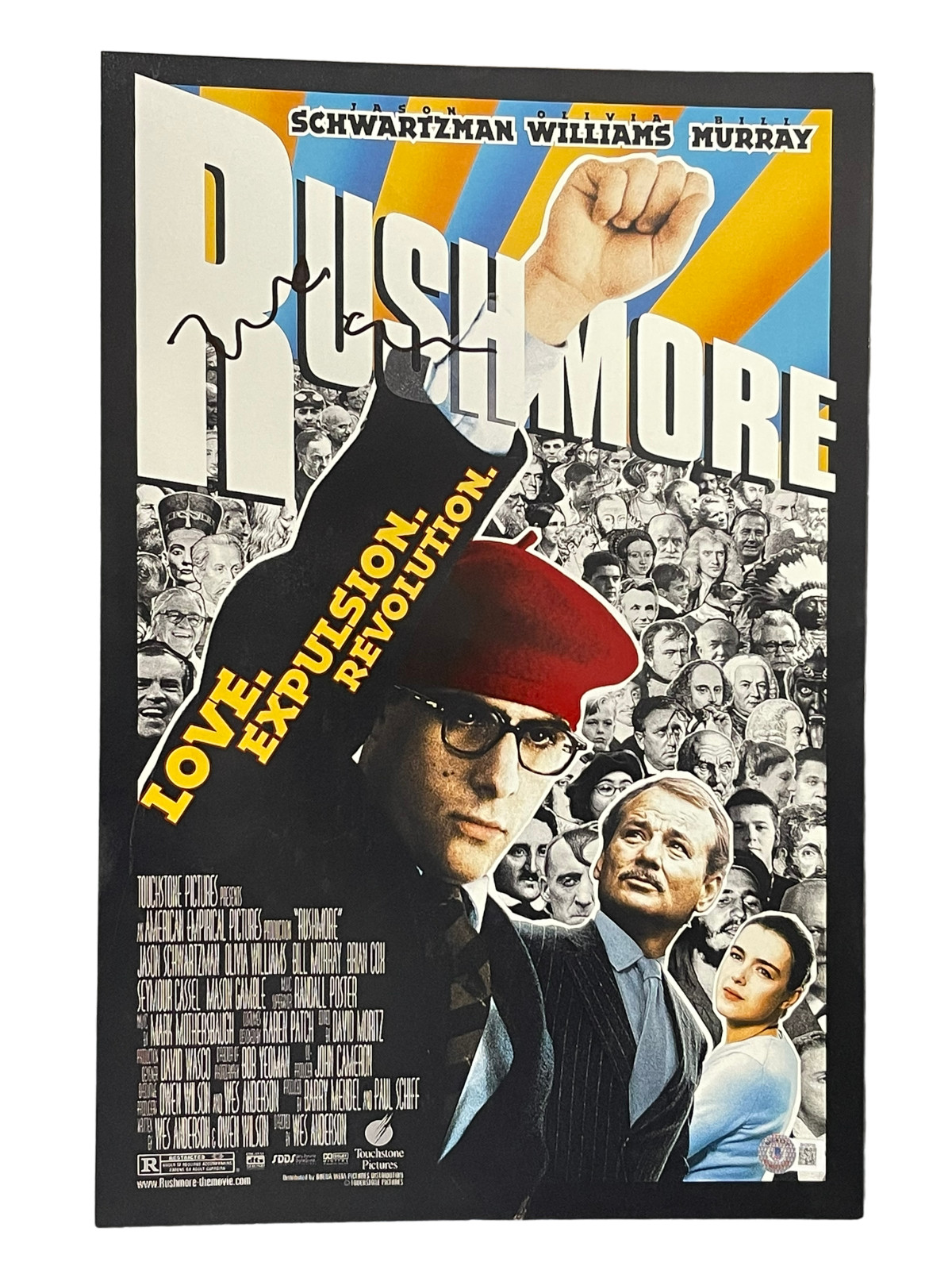 Wes Anderson Signed 12x18 Photo Rushmore Authentic Autograph Beckett