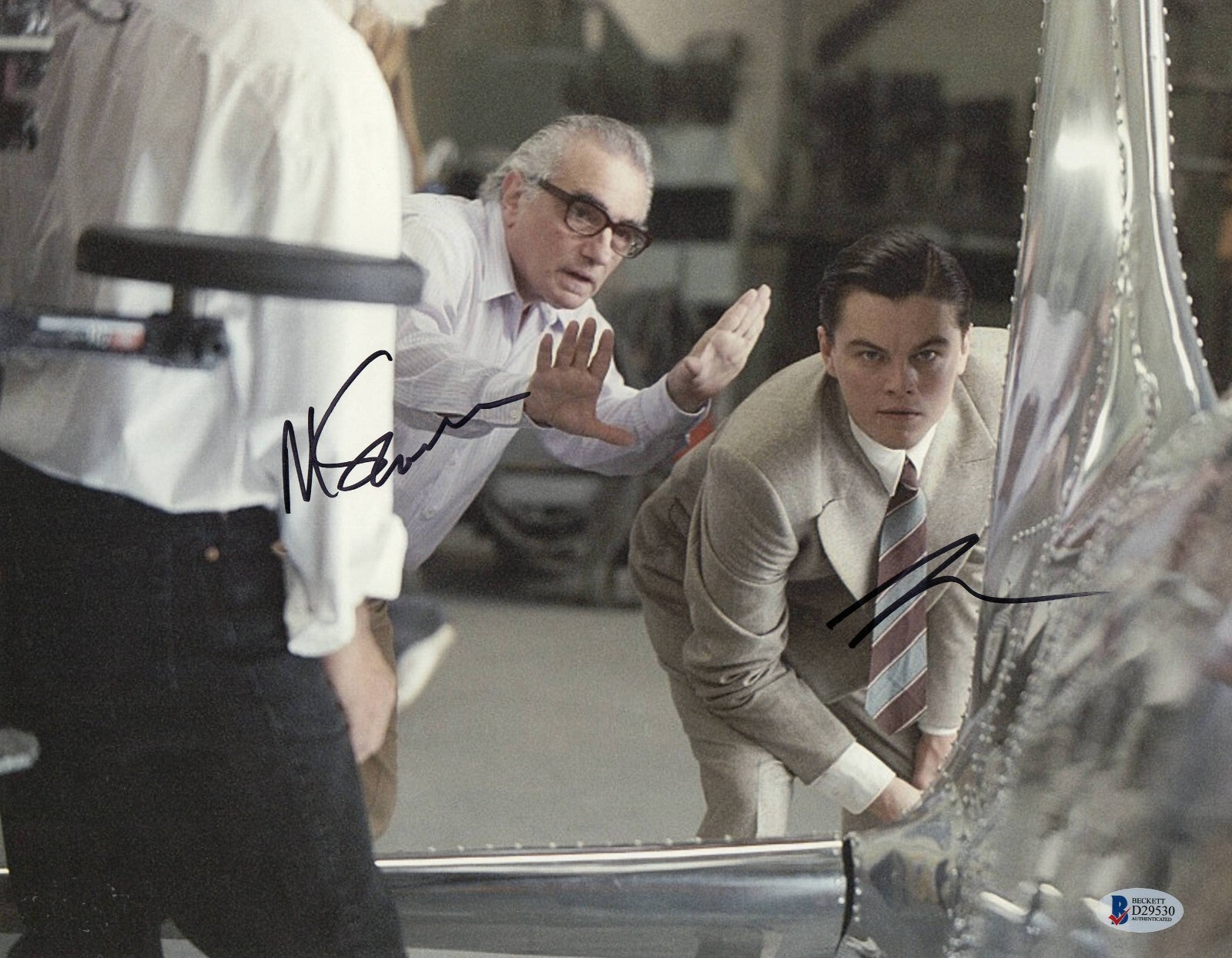Leonardo Dicaprio Martin Scorsese Signed 11x14 Photo The Aviator Auto Beckett