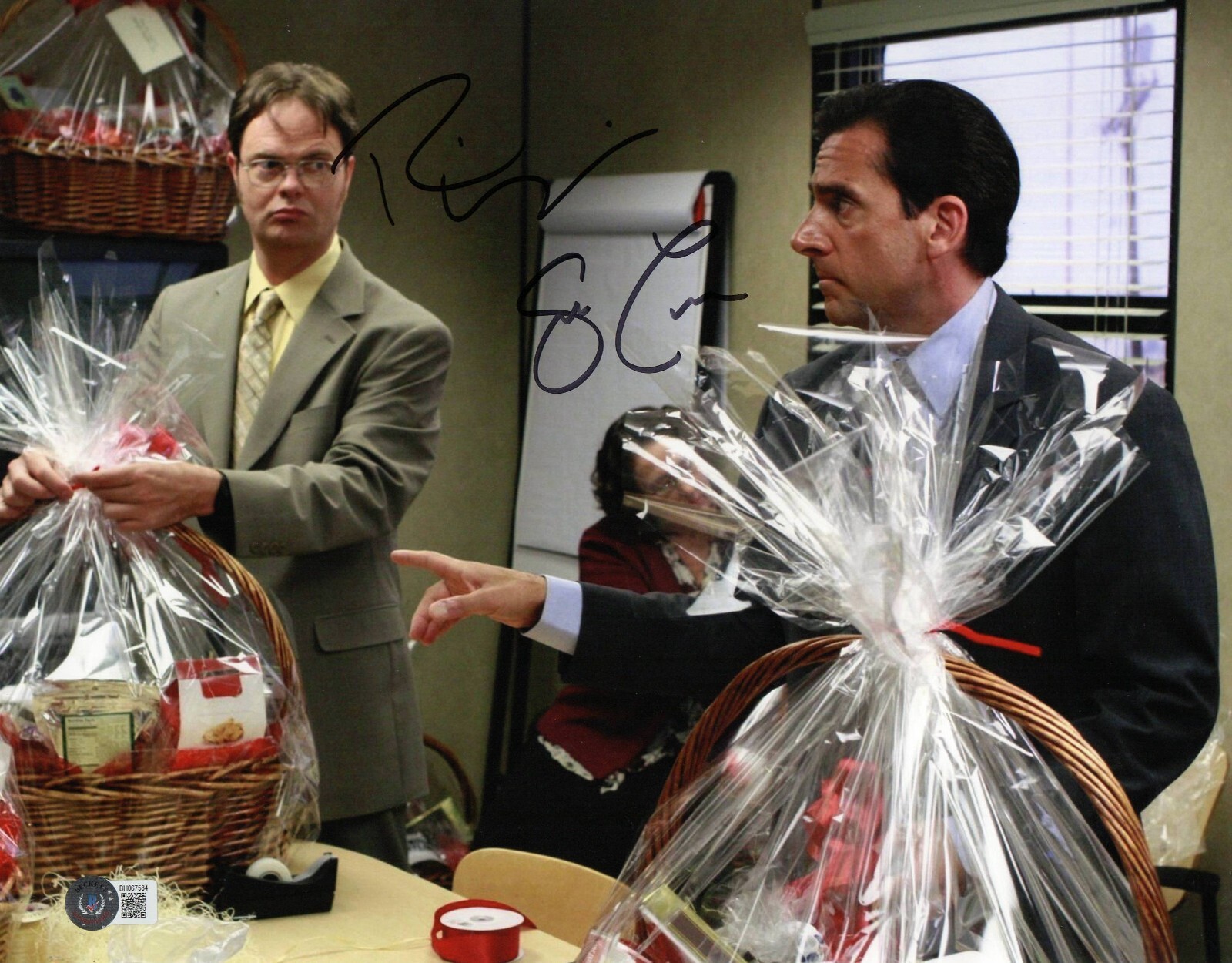 Steve Carell Rainn Wilson Signed 11x14 Photo The Office Autograph Beckett