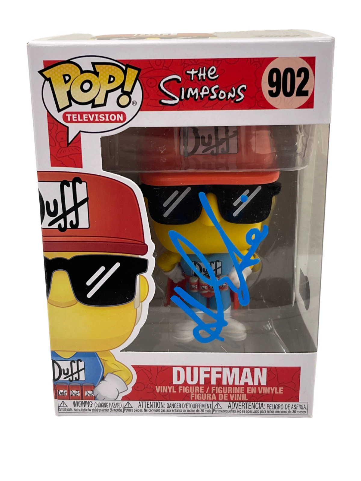 Hank Azaria Signed Duffman Funko 902 The Simpsons Autograph Beckett