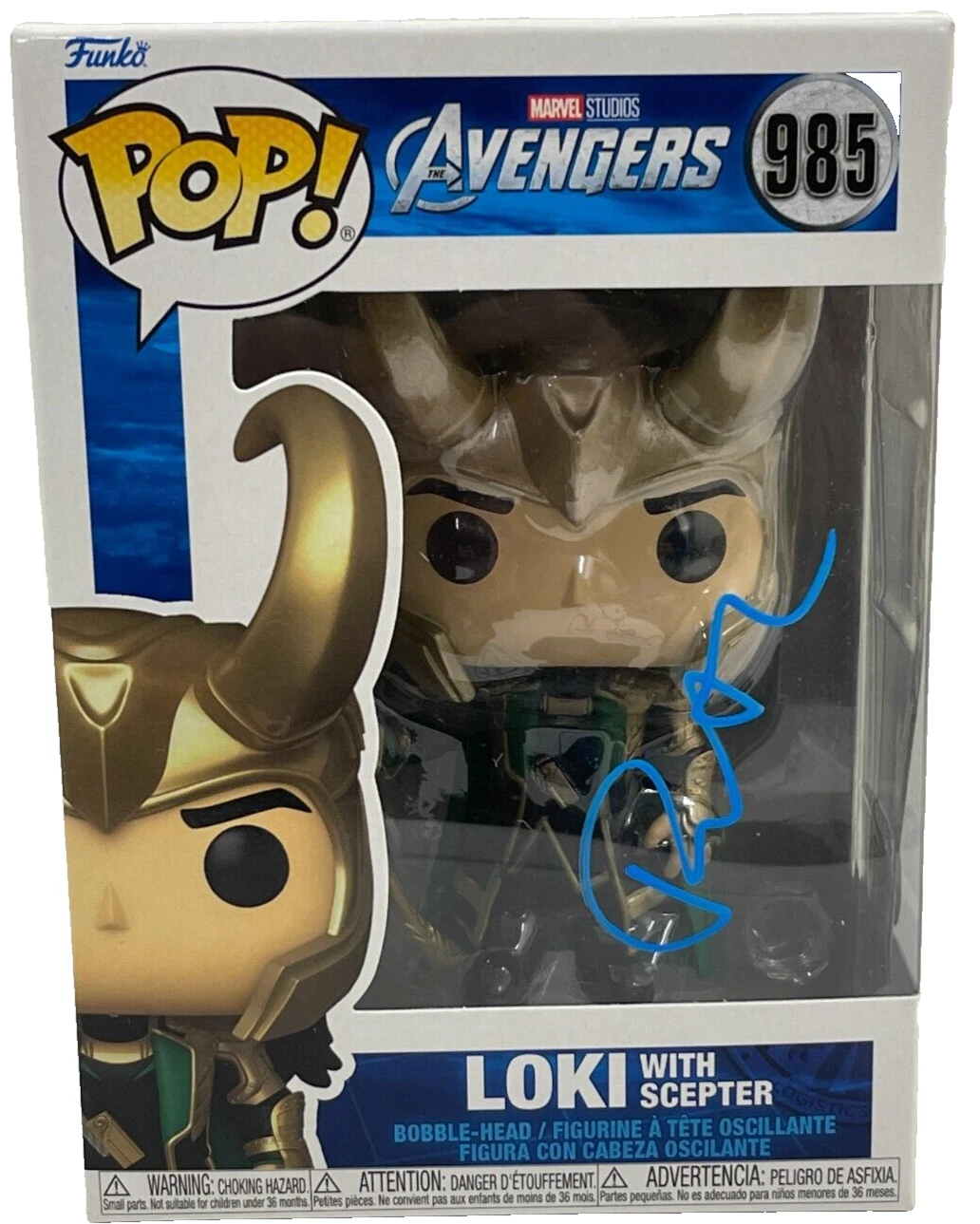 Tom Hiddleston Signed Loki Funko Avengers 985 Marvel Autograph Beckett