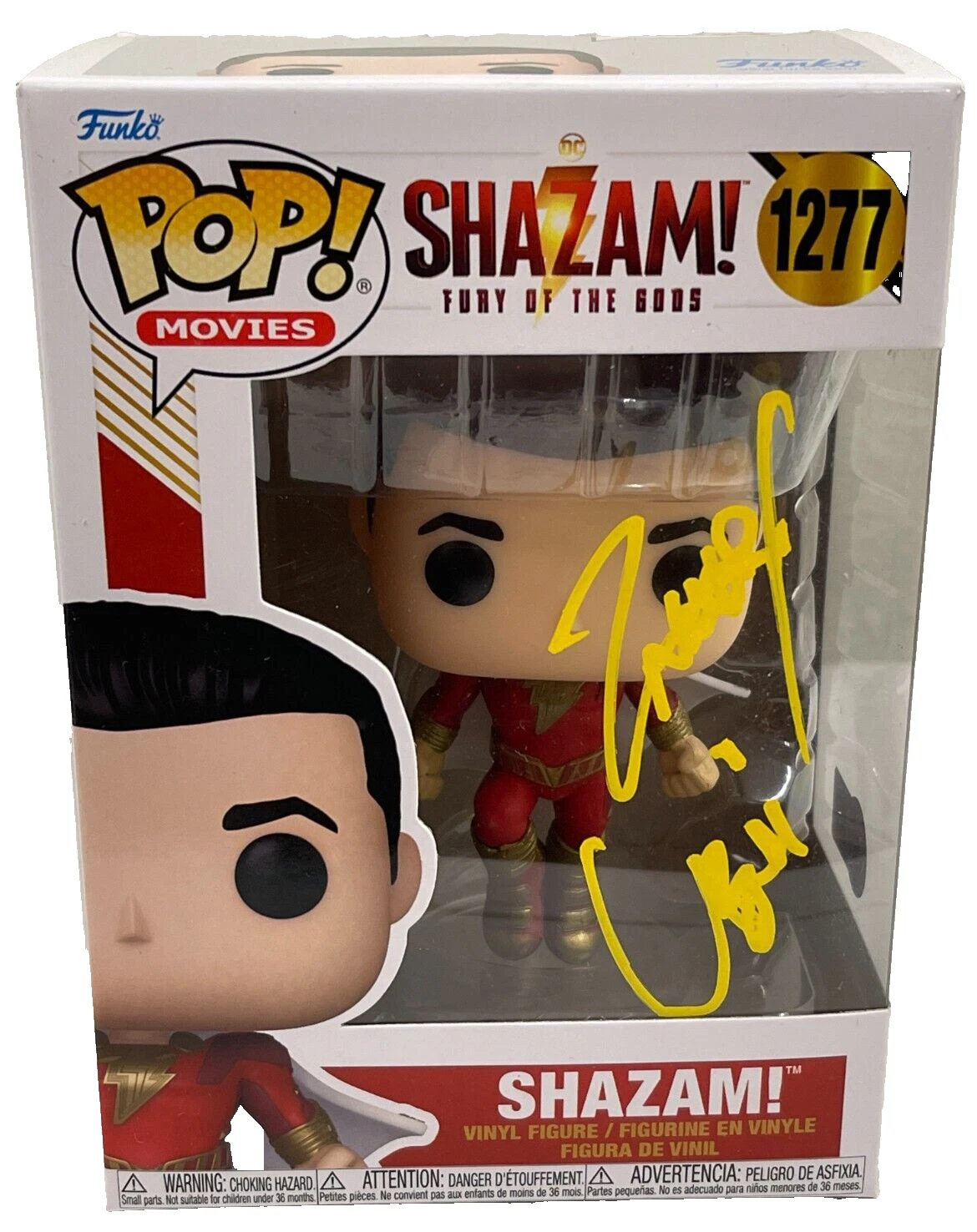 Zachary Levi Signed Shazam Funko 1277 Authentic Autograph Beckett