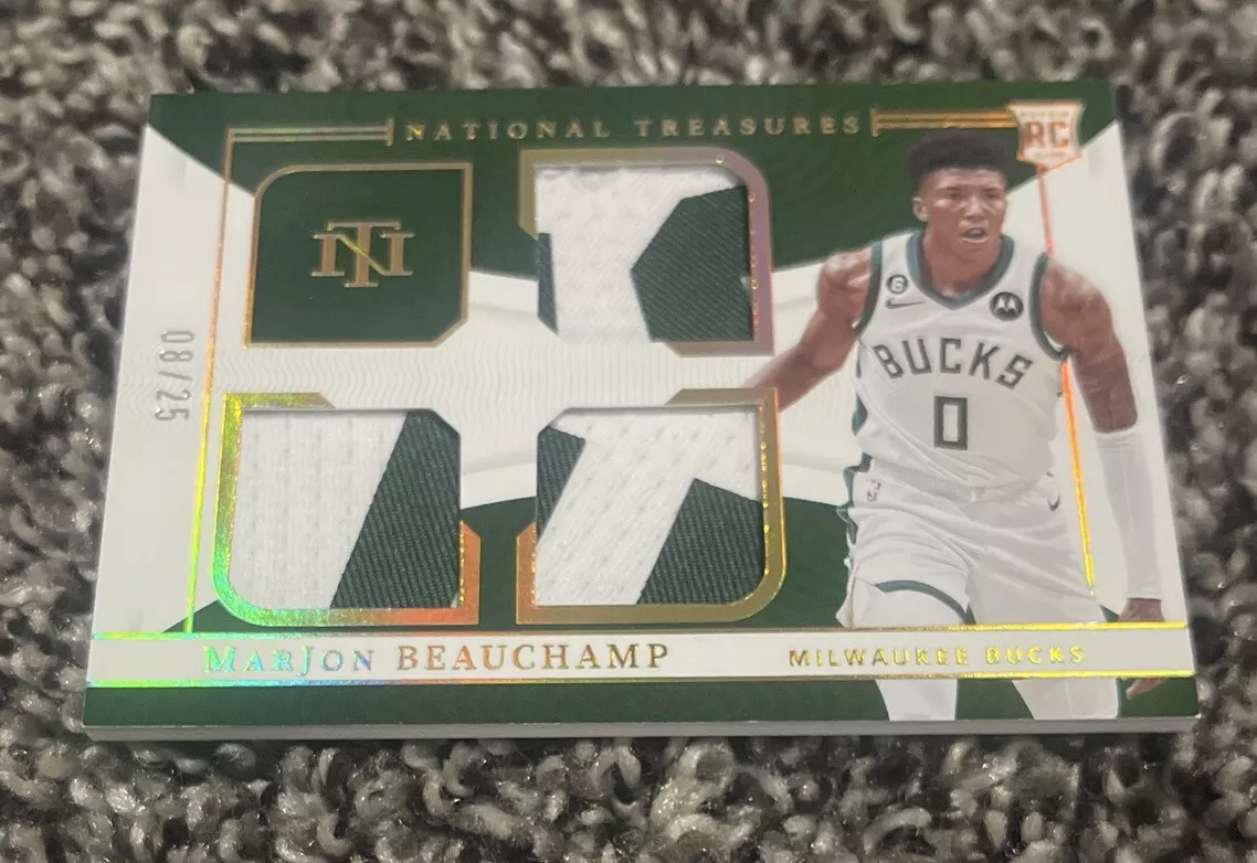 Marjon Beauchamp 2022-23 Panini National Treasures 8/25 Triple Jersey RC #MJB