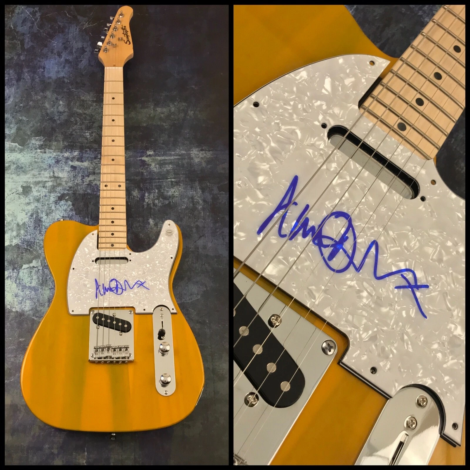 GFA Gorillaz & Blur Rock Star * DAMON ALBARN * Signed Electric Tele Guitar COA