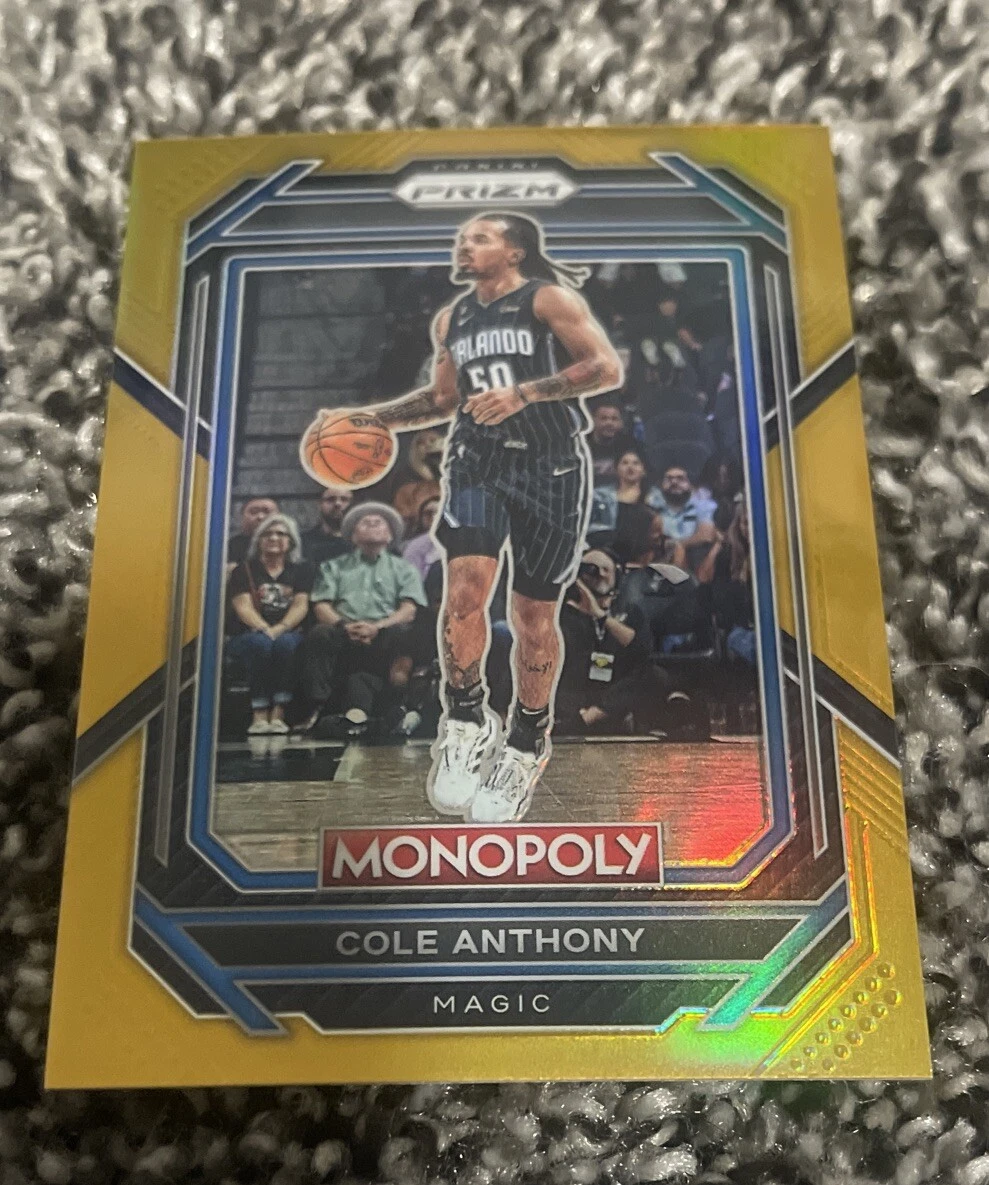 2022-23 Prizm Monopoly Cole Anthony Gold Prizm 48/49 SSP Orlando Magic NBA