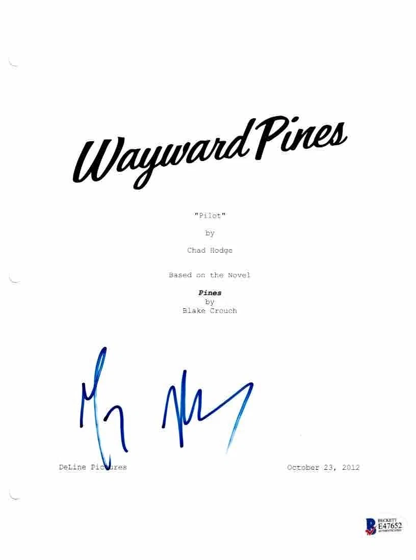 M NIGHT SHYAMALAN SIGNED WAYWARD PINES PILOT EPISODE SCRIPT BECKETT AUTOGRAPH