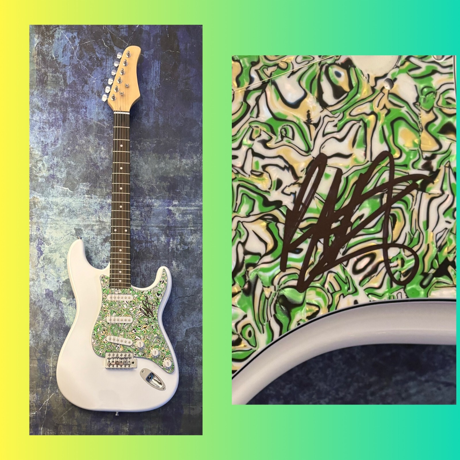 GFA Third Eye Blind Drummer * BRAD HARGREAVES * Signed Electric Guitar B3 COA