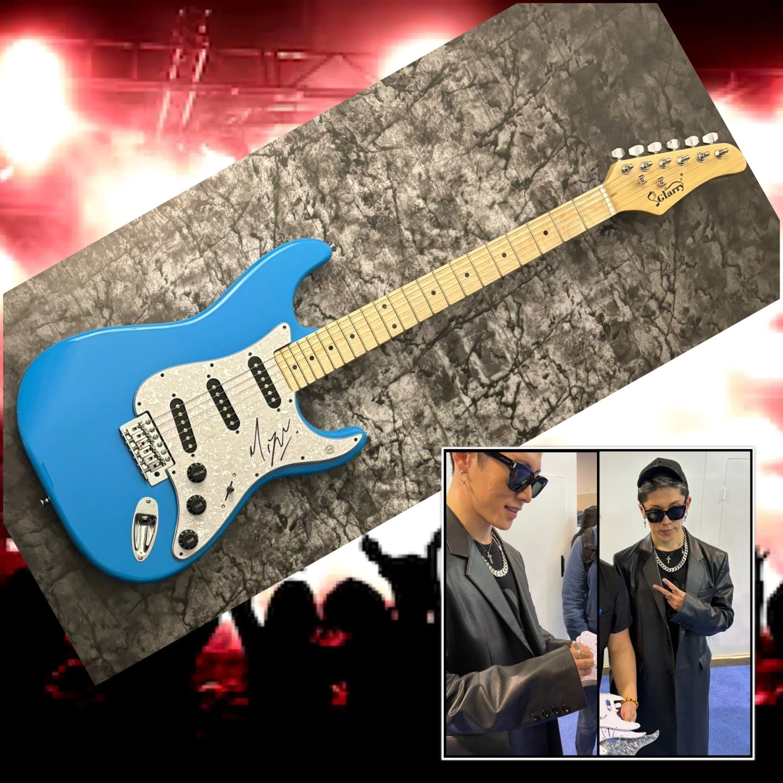 GFA Samurai Sessions Rock Star * MIYAVI * Signed Electric Guitar PROOF COA