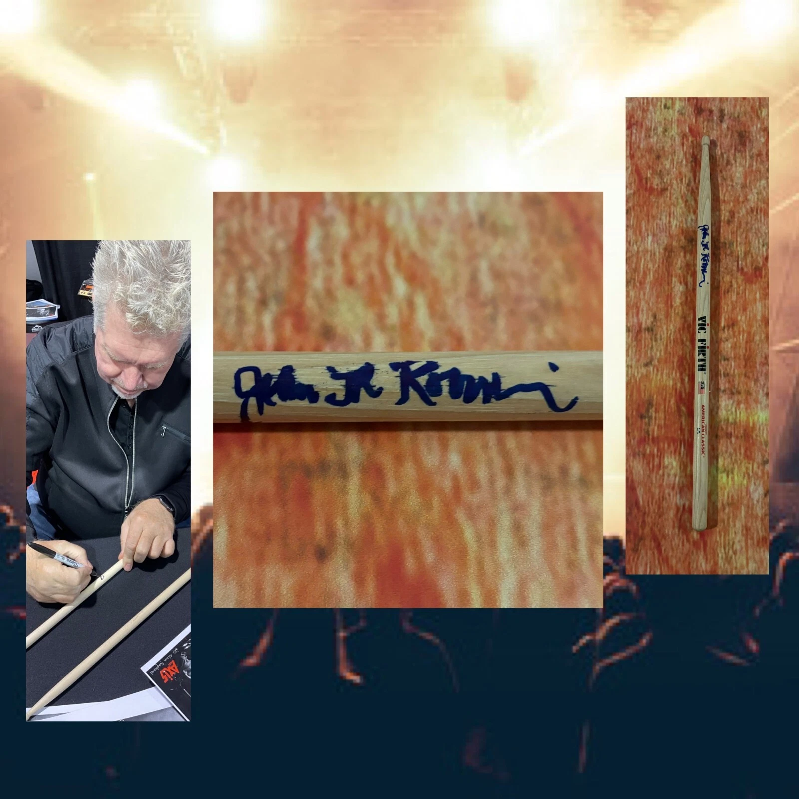 GFA MICHAEL JACKSONS DRUMMER * JOHN JR ROBINSON * SIGNED VIC DRUMSTICK PROOF COA COLLECTIBLE MEMORABILIA