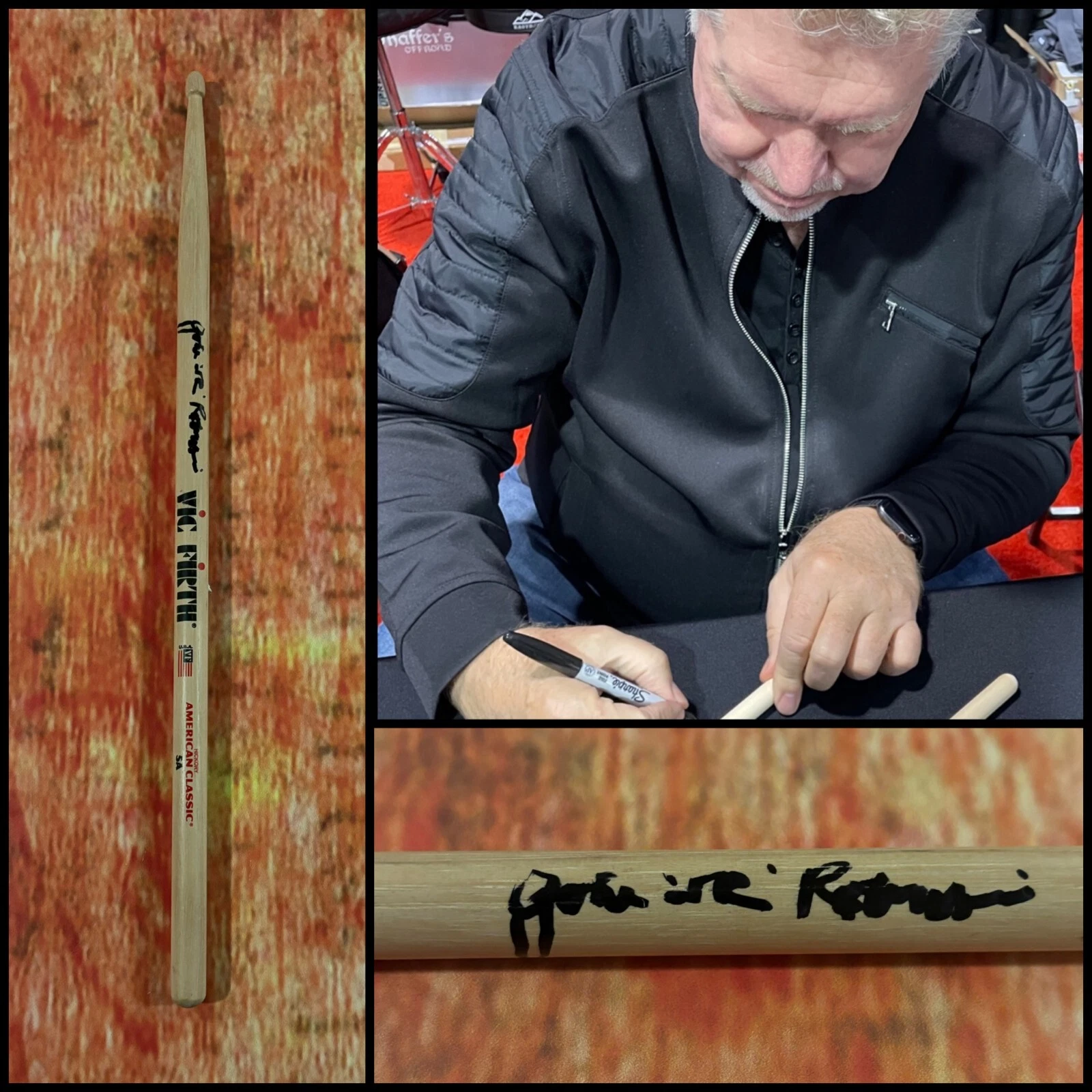 GFA MICHAEL JACKSONS DRUMMER * JOHN JR ROBINSON * SIGNED VIC DRUMSTICK PROOF COA COLLECTIBLE MEMORABILIA