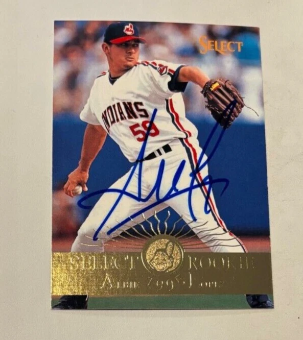 Albie Lopez signed autographed 1995 Select Card #183 Cleveland Indians