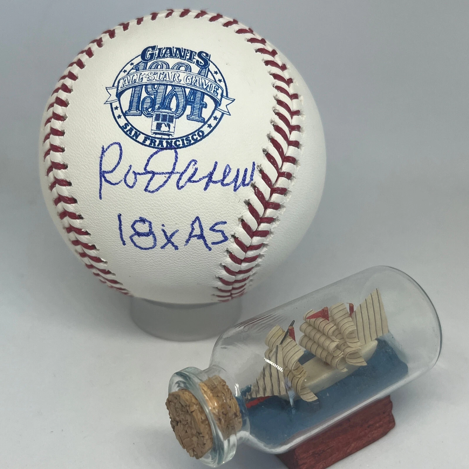 Rod Carew signed Rawlings 1984 All Star Logo Baseball JSA Inscribed Auto A2026