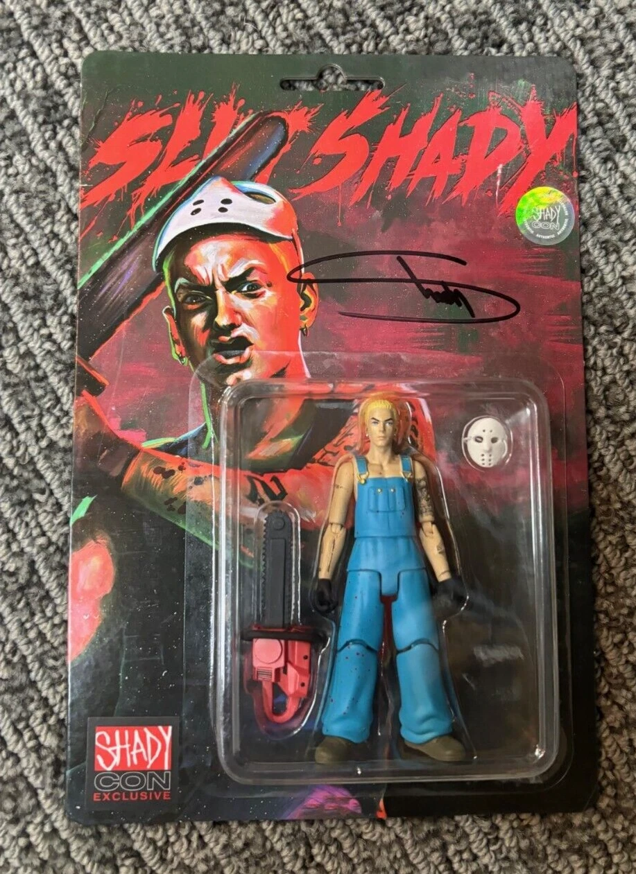 Eminem Signed Autographed Action Figure Marshall Mathers ShadyCon Chainsaw
