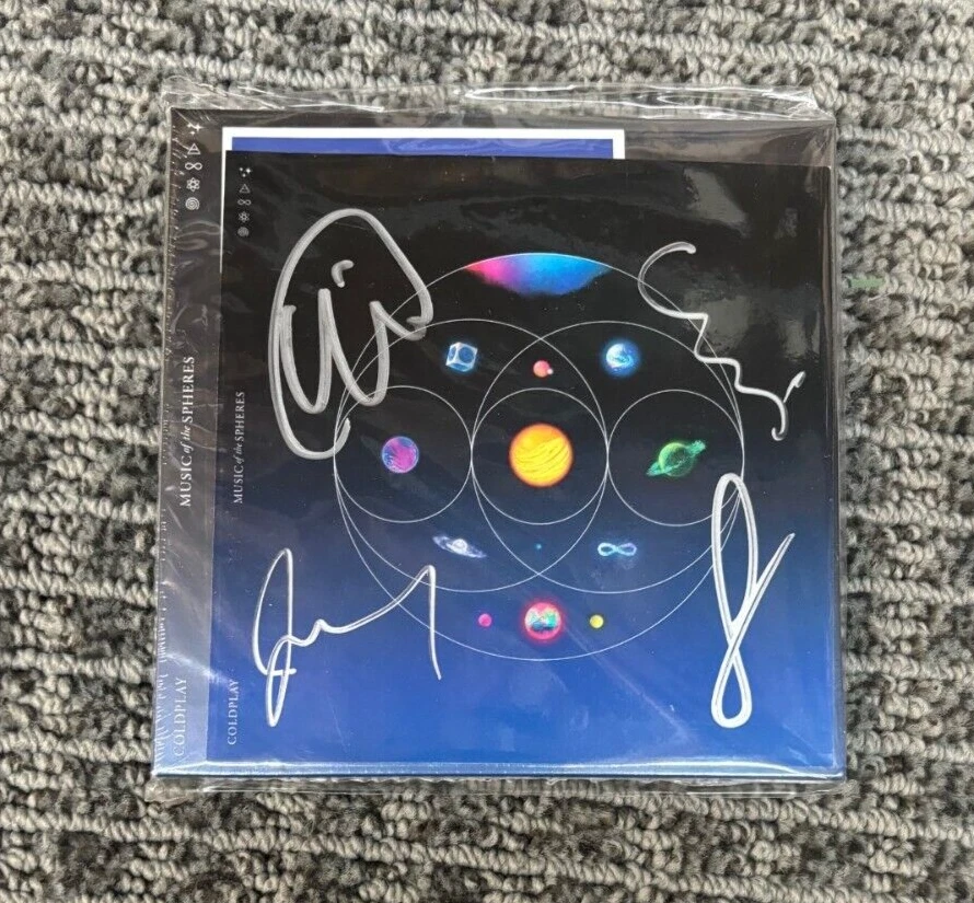 COLDPLAY Music of the Spheres CD with Autographed SIGNED Insert - SEALED