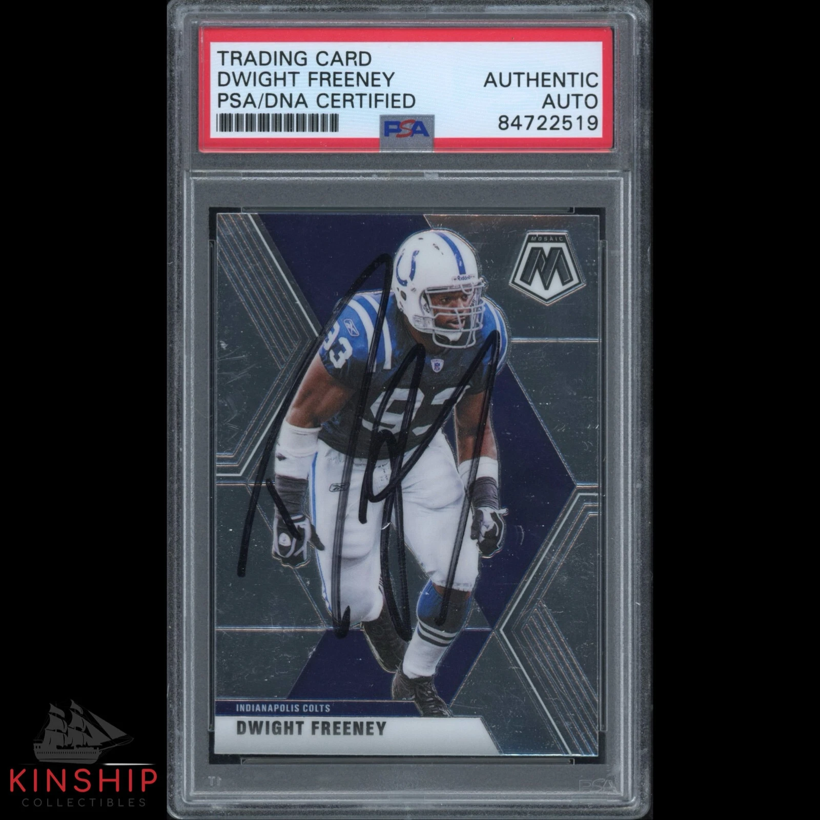 Dwight Freeney signed 2020 Panini Trading Card PSA DNA Slabbed Auto C2231