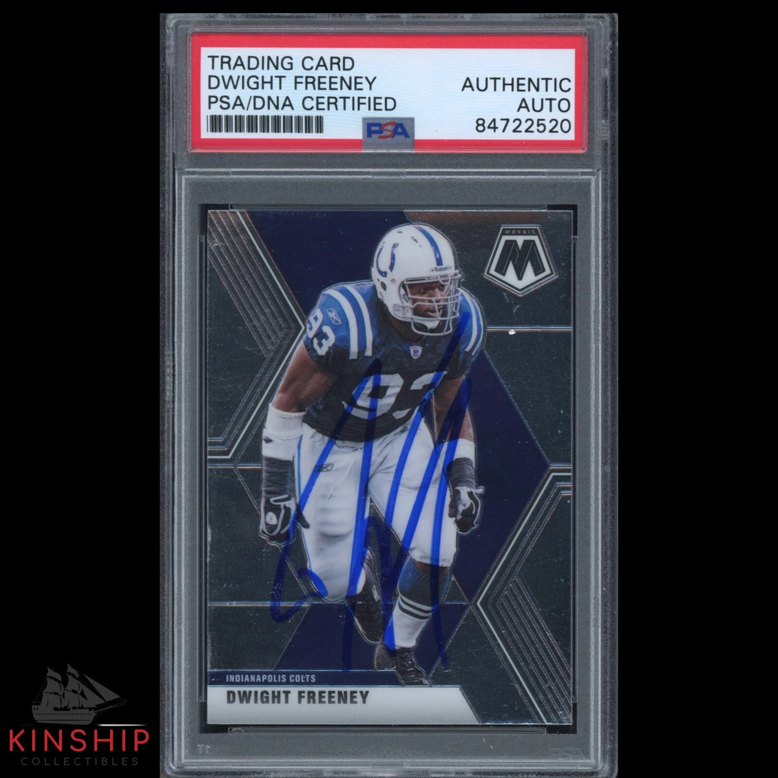 Dwight Freeney signed 2020 Panini Trading Card PSA DNA Slabbed Auto C2228